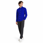 WEELZ classic cotton button-down shirt, royal blue — model look 2