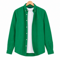 WEELZ classic cotton button-down shirt — green front view