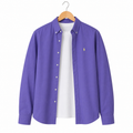 WEELZ classic cotton button-down shirt — mauve front view