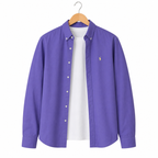 WEELZ classic cotton button-down shirt — mauve front view