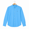 WEELZ Classic Cotton Button-Down Shirt — Sky Blue, source-verified front view