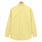 WEELZ classic cotton button-down shirt, soft yellow — rear hanger view