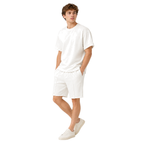WEELZ off-white cotton T-shirt and shorts set – model look 2