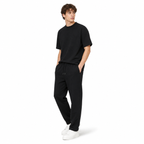 WEELZ melton crew-neck T-shirt and trousers set in Black — model look 2