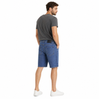 WEELZ Relaxed-Fit Denim Shorts — Indigo Blue rear model view