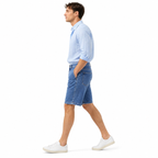 WEELZ Relaxed-Fit Denim Shorts — Indigo Blue side model view