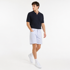 WEELZ Relaxed-Fit Denim Shorts — White styled model view 3