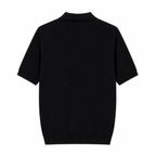 WEELZ Vertical Stripe Zip Knit Polo â€” Black - Black & White - view 2