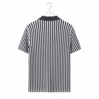 WEELZ Striped Button-Through Knit Shirt - Grey & Black - view 3