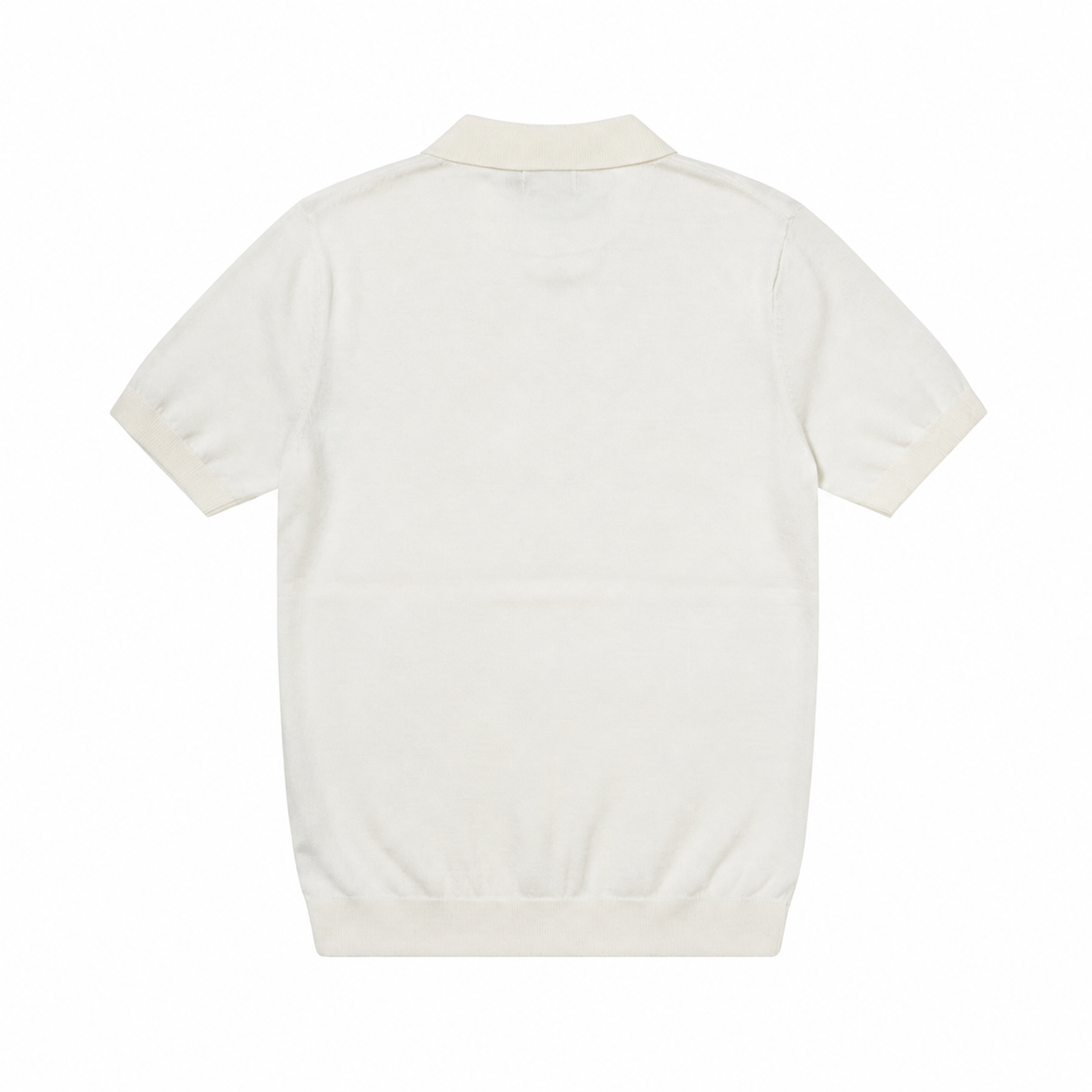 WEELZ Vertical Color-Block Knit Polo - Beige & Cream - view 2
