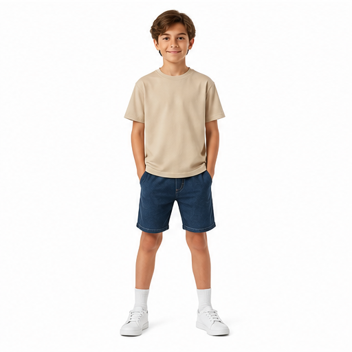 WEELZ Kids Box Fit T-Shirt Beige — image 4