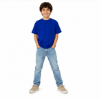 تيشيرت أطفال Box Fit أزرق ملكي على طفل