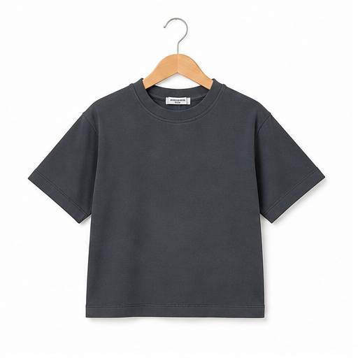 WEELZ Kids Box Fit T-Shirt Gray front on hanger