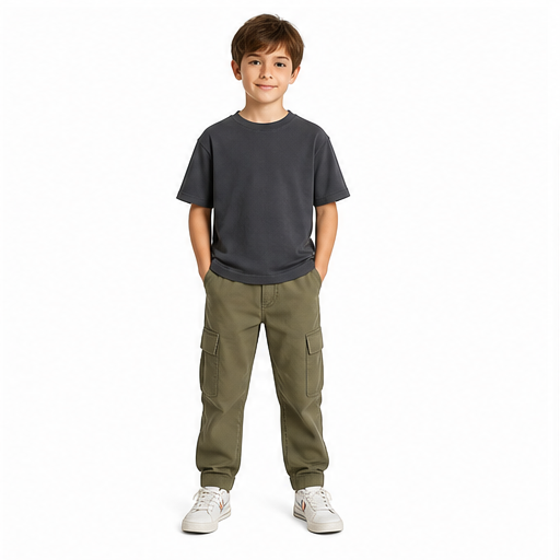 WEELZ Kids Box Fit T-Shirt Gray styled look three
