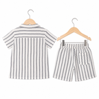 WEELZ Kids Fine-Stripe Two-Piece Set — back on hanger