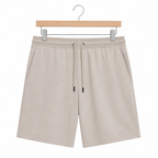 WEELZ Melton Jersey Shorts — Beige — front product on hanger