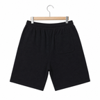 WEELZ Melton Jersey Shorts — Black — back product on hanger
