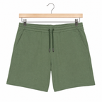WEELZ Melton Jersey Shorts — Olive Green — front product on hanger