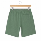 WEELZ Melton Jersey Shorts — Olive Green — back product on hanger