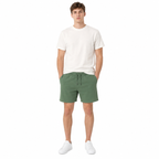 WEELZ Melton Jersey Shorts — Olive Green — model look 1