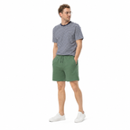 WEELZ Melton Jersey Shorts — Olive Green — model look 2
