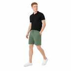 WEELZ Melton Jersey Shorts — Olive Green — model look 3
