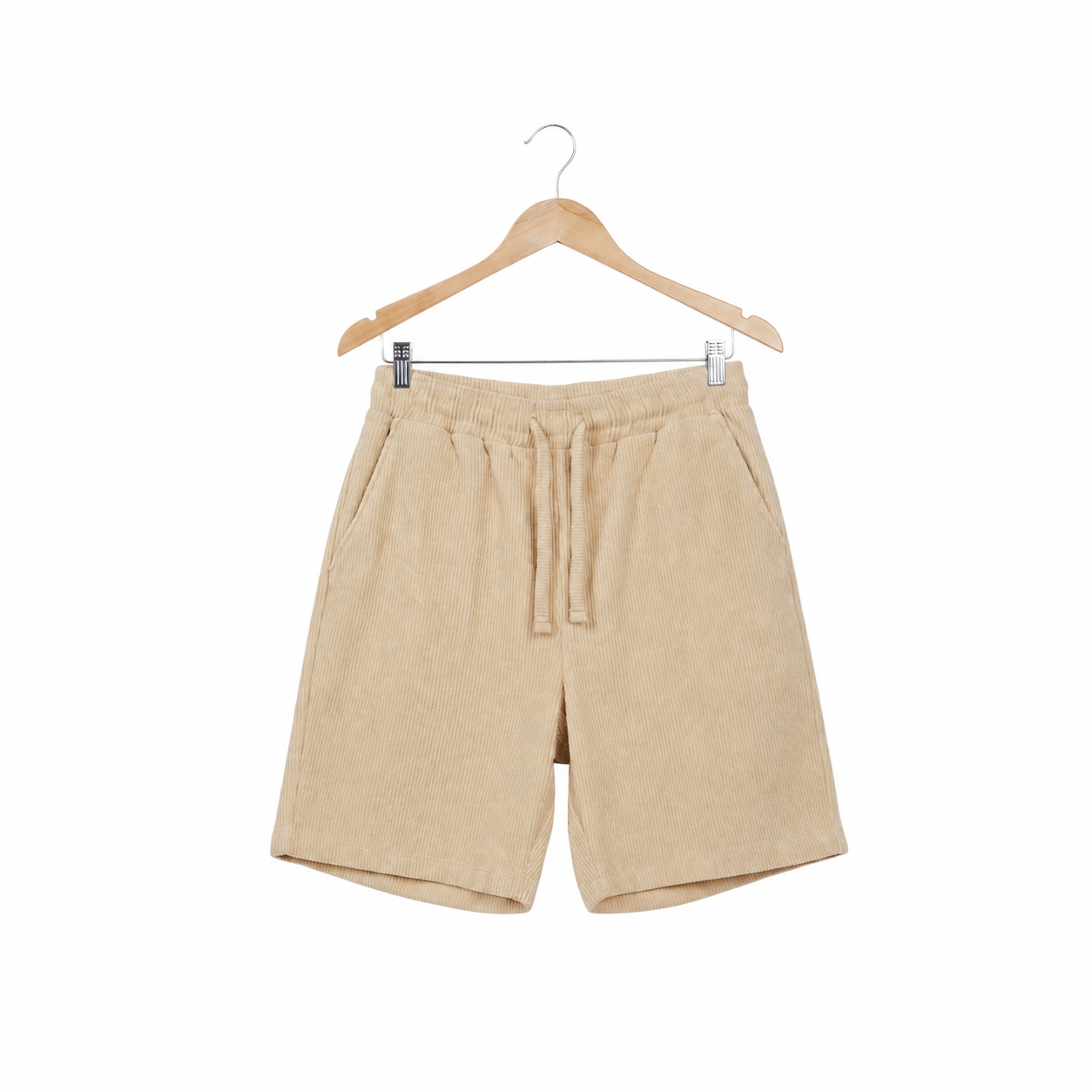 WEELZ Button-Collar Cotton T-Shirt & Shorts Set - Beige - view 2