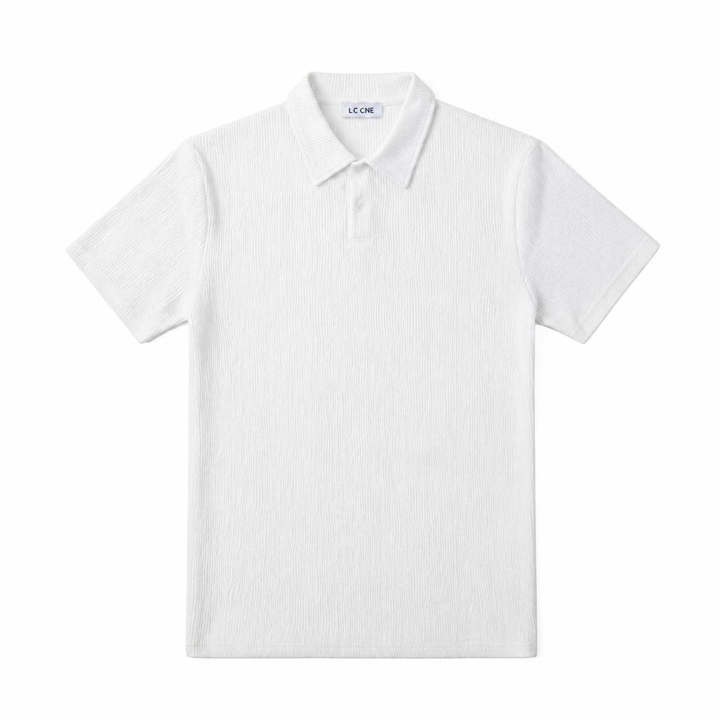 WEELZ Button-Collar Cotton T-Shirt & Shorts Set - White - view 3