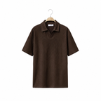 WEELZ Textured V-Collar T-Shirt & Shorts Set - Dark Olive - view 3