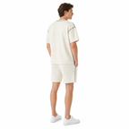 WEELZ Contrast-Stitch Cotton T-Shirt & Shorts Set — White, styled look 3