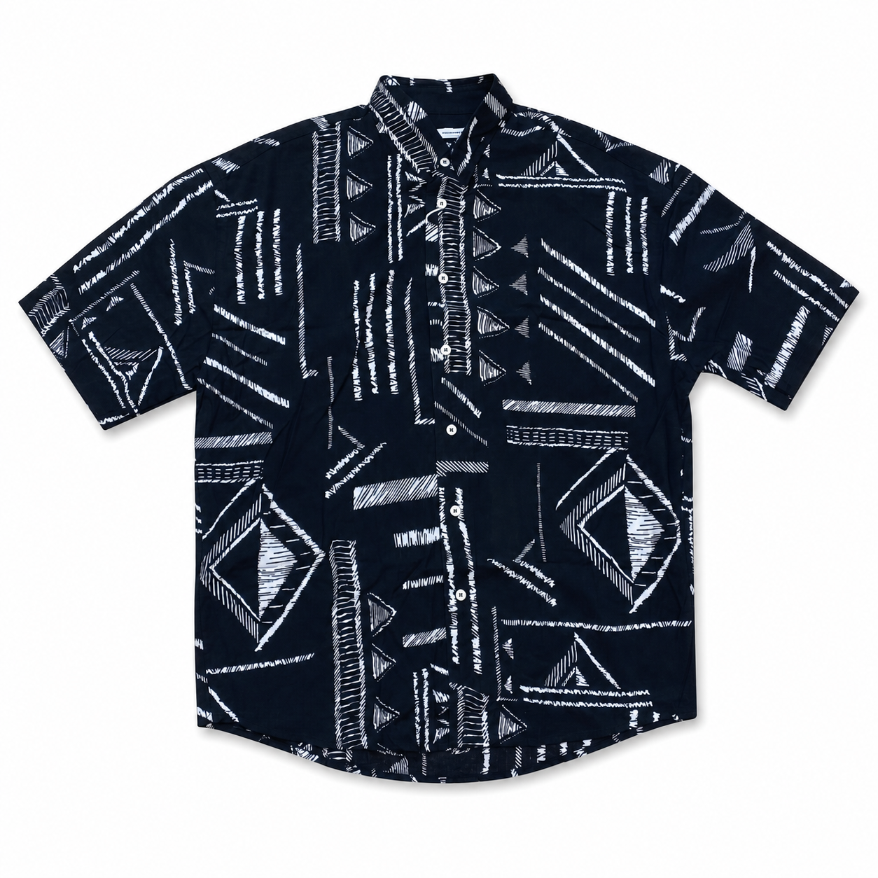 WEELZ Printed Hawaii Short-Sleeve Shirt — Black Graphic product view