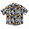 WEELZ Printed Hawaii Short-Sleeve Shirt — Black & White Floral product view