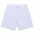 WEELZ Relaxed-Fit Distressed Denim Shorts — White product view