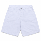 WEELZ Relaxed-Fit Distressed Denim Shorts — White product view