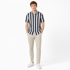 WEELZ Black & White striped short-sleeve shirt — model look 3