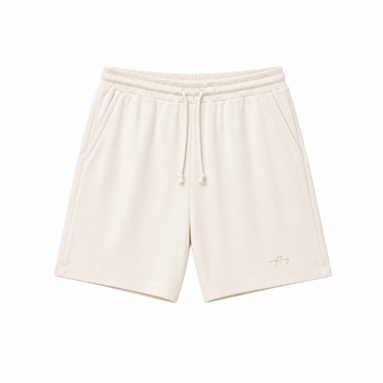 WEELZ Textured Cotton T-Shirt & Shorts Set - Off-White - view 2