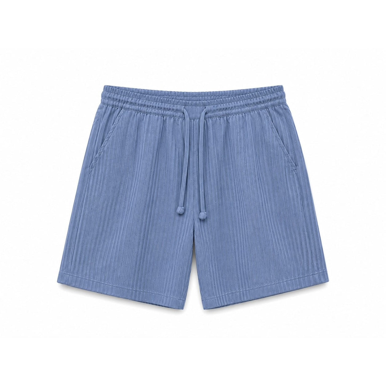 WEELZ Textured V-Collar T-Shirt & Shorts Set - Petrol Blue - view 2