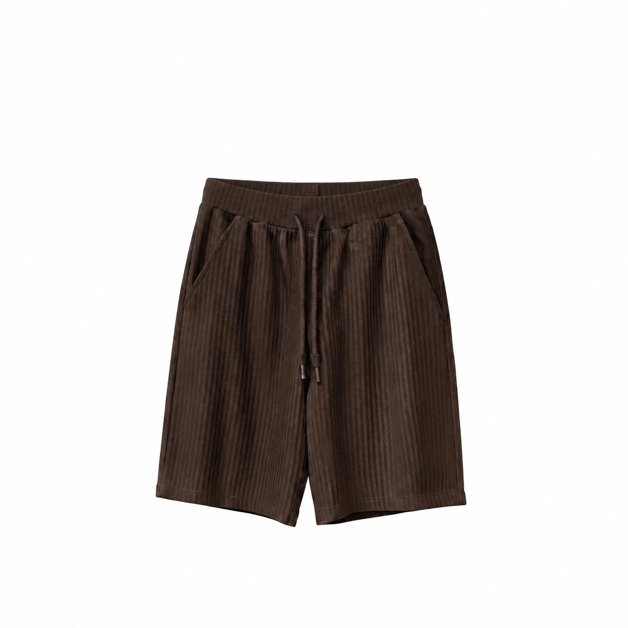 WEELZ Textured V-Collar T-Shirt & Shorts Set - Dark Olive - view 1