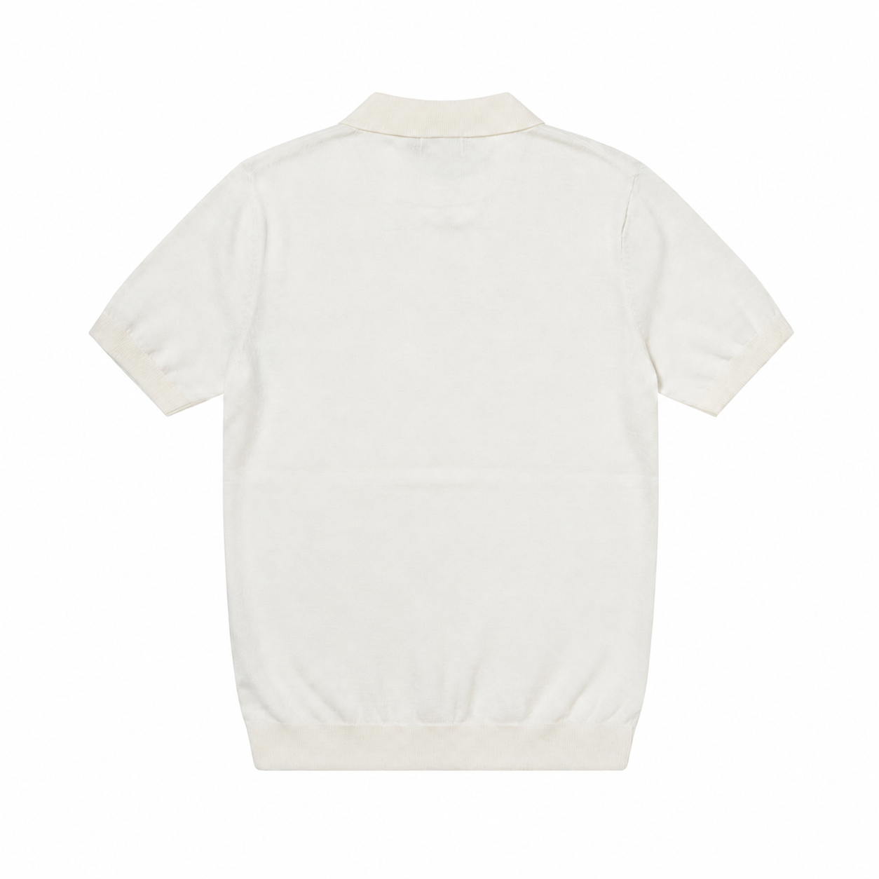 WEELZ Vertical Color-Block Knit Polo - Beige & Cream - view 2