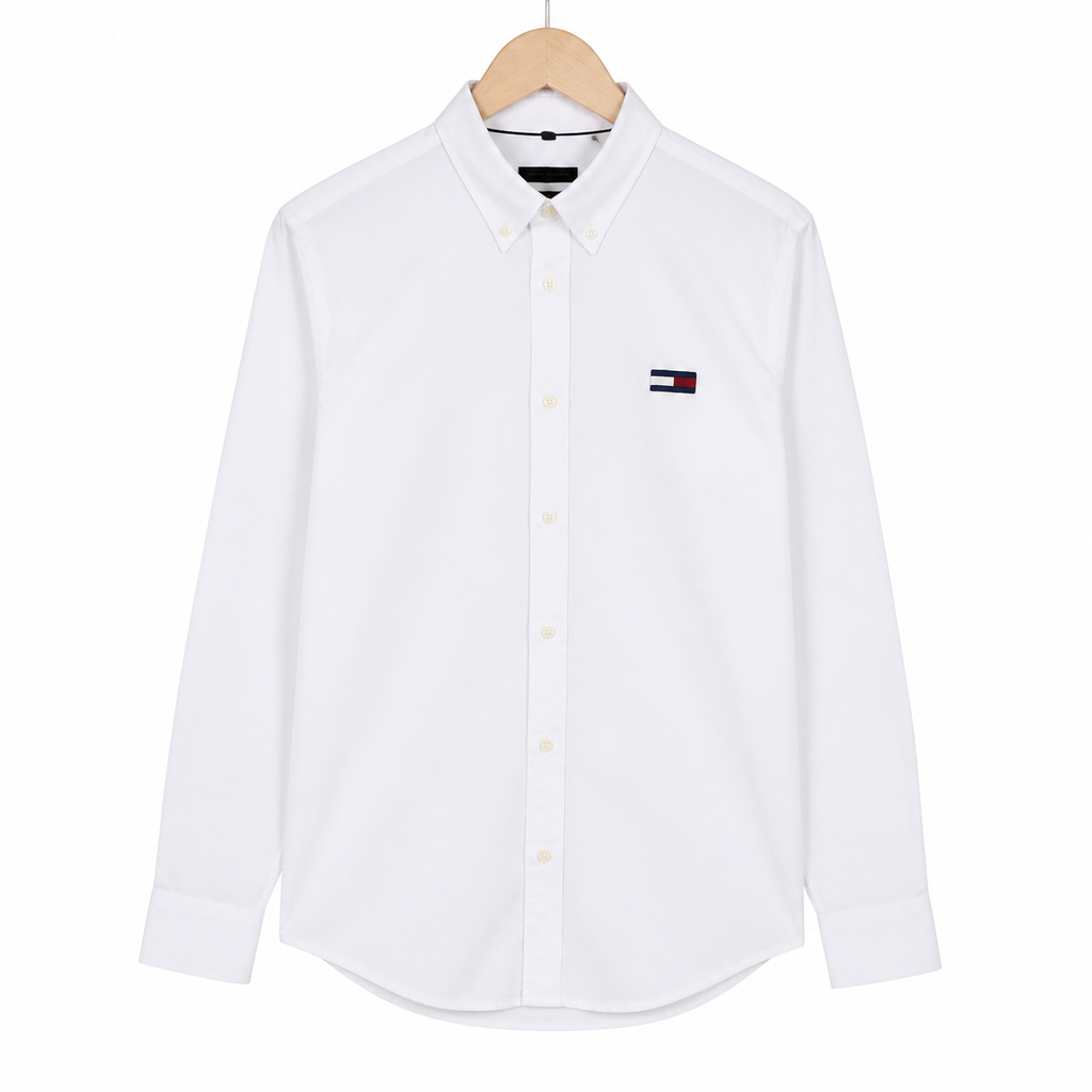 WEELZ white classic shirt with large logo — front