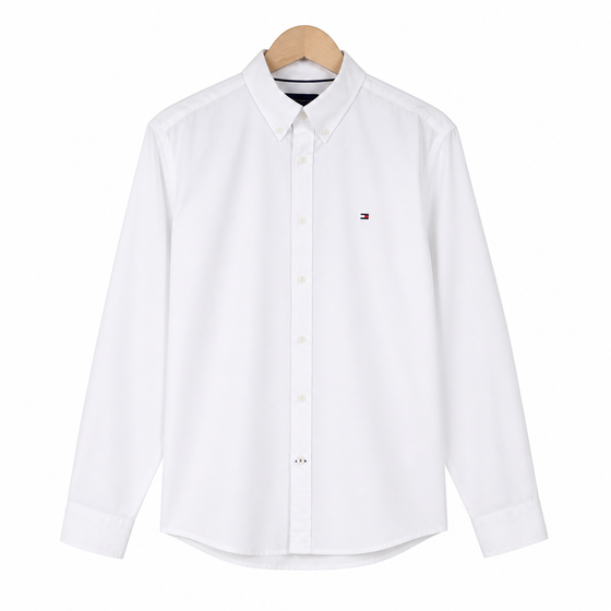 WEELZ white classic shirt with small logo — front